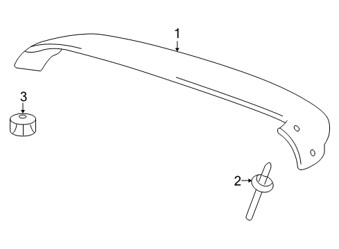 2006 Toyota Highlander Rear Spoiler Diagram 2 - Thumbnail