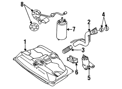 1992 Toyota Corolla Gasket, EGR Valve Adapter Diagram for 25627-16020