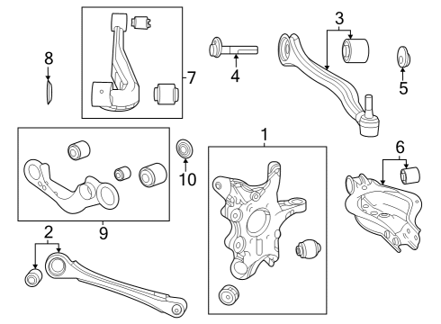 2024 Toyota Grand Highlander Rear Suspension Diagram