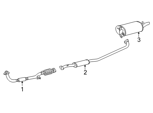 2000 Toyota Solara Exhaust Components Diagram 1 - Thumbnail