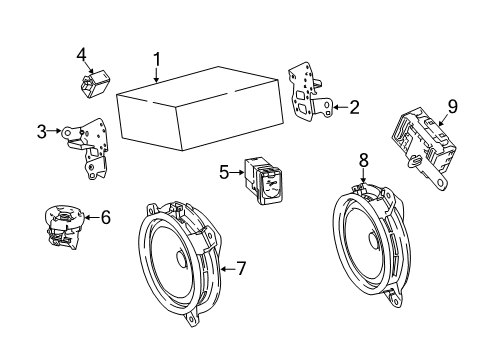 2019 Toyota C-HR Receiver Assy, Radio Diagram for 86140-10010