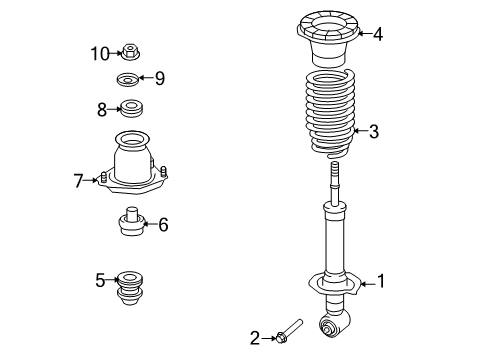 2012 Toyota Matrix Struts & Components - Rear Diagram 2 - Thumbnail