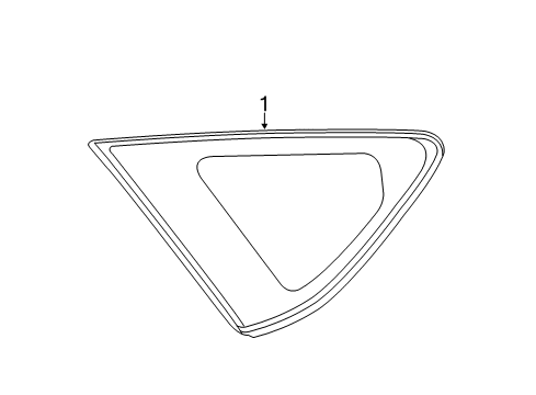 2013 Toyota Prius V Quarter Panel - Glass & Hardware Diagram