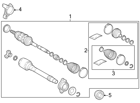 2023 Toyota Crown SHAFT ASSY, FR DRIVE Diagram for 43420-30060