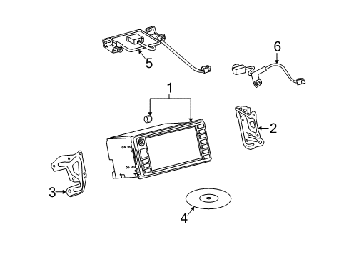 2010 Toyota Matrix Cord Sub-Assy, Navigation Antenna Diagram for 86808-02050