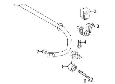 2019 Toyota Corolla Rear Suspension Components, Lower Control Arm, Upper Control Arm, Ride Control, Stabilizer Bar Diagram