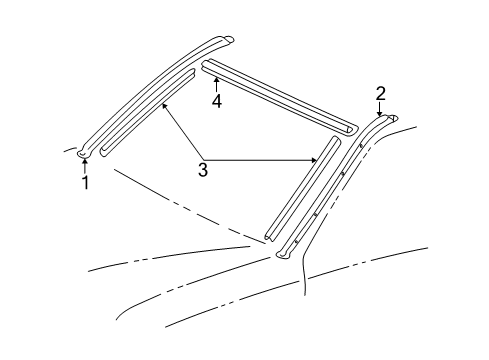 2001 Toyota Land Cruiser Reveal Moldings Diagram