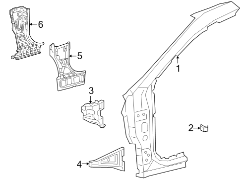 2023 Toyota Crown Hinge Pillar Diagram