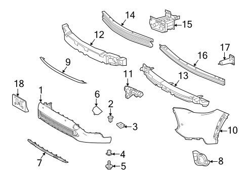 2022 Toyota Corolla Cross GRILLE, RADIATOR, LW Diagram for 53128-0A060