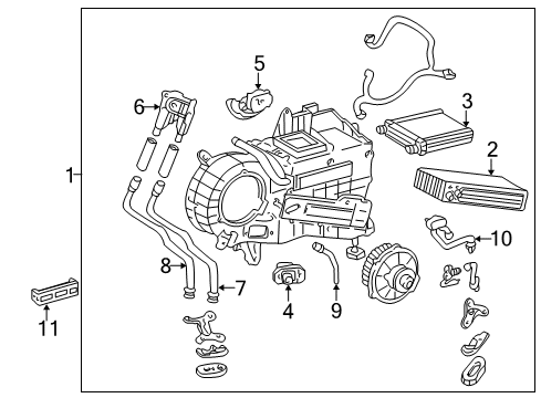 2007 Toyota Sequoia Cover Sub-Assy Diagram for 88892-0C010