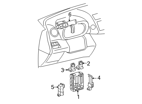 2009 Toyota RAV4 Bracket, Junction Block Diagram for 82673-42120