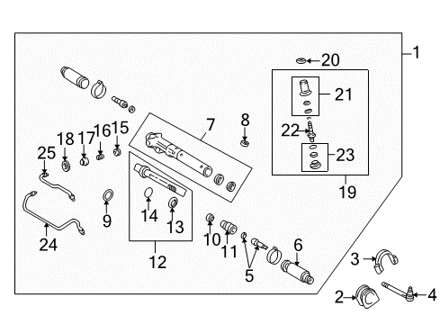 2002 Toyota 4Runner Valve Sub-Assy, Power Steering Control Diagram for 44201-35021