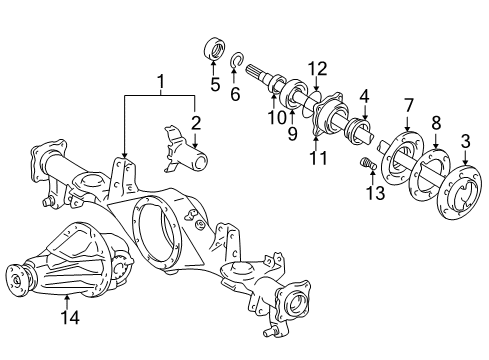 1998 Toyota 4Runner Axle Housing - Rear Diagram