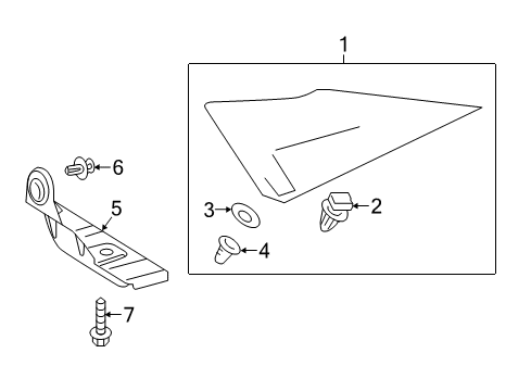 2019 Toyota Prius Prime Exterior Trim - Quarter Panel Diagram