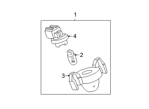 2000 Toyota Tundra Socket And Wire, License Plate Lamp Diagram for 81275-04010