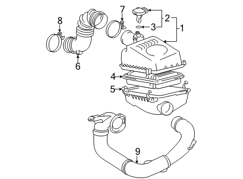 2005 Toyota Matrix Air Intake Diagram 1 - Thumbnail