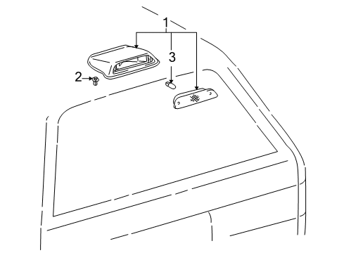 1998 Toyota 4Runner High Mount Lamps Diagram