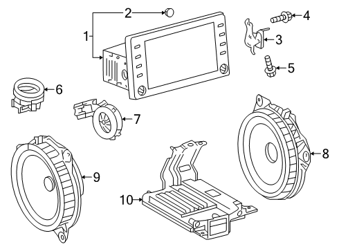 2020 Toyota Corolla Display Unit Diagram for 86140-12600