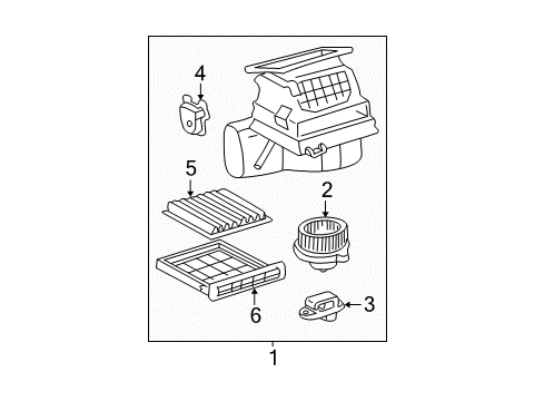 2001 Toyota RAV4 Blower Assembly Diagram for 87130-42100