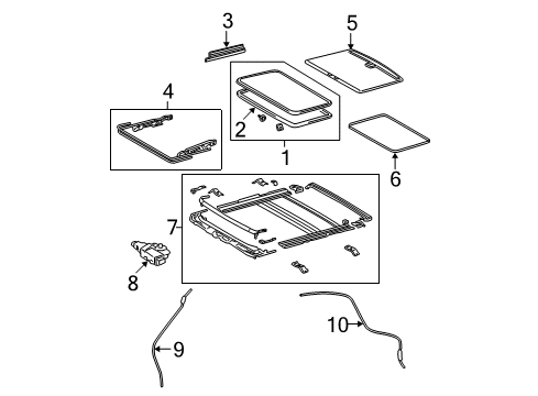 2012 Toyota RAV4 Sunroof Diagram