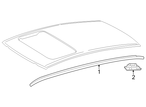 2023 Toyota Crown Exterior Trim - Roof Diagram