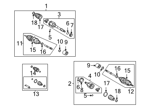 2002 Toyota Highlander Drive Axles - Front Diagram 4 - Thumbnail