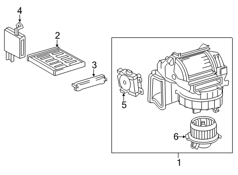 2013 Toyota Camry Blower Motor & Fan, Air Condition Diagram 2 - Thumbnail