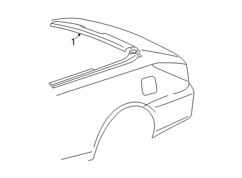 2005 Toyota Solara Exterior Trim - Rear Body & Floor Diagram