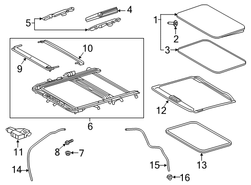 2019 Toyota RAV4 Sunroof  Diagram