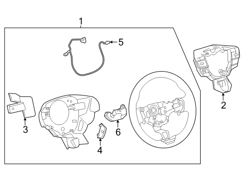 2023 Toyota Crown WHEEL ASSY, STEERING Diagram for 45100-30G80-C0