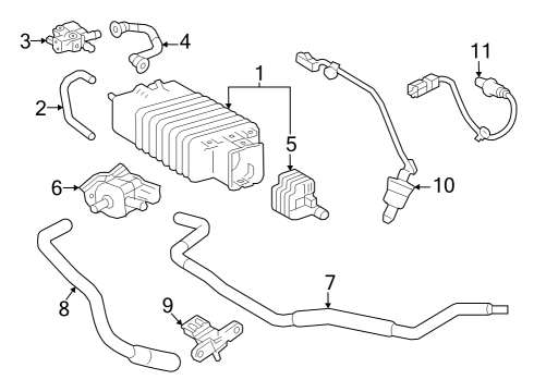 2024 Toyota Grand Highlander Emission Components Diagram 1 - Thumbnail