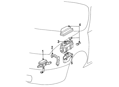 1994 Toyota Tercel Harness Sub-Assembly, Air Conditioner Wiring Diagram for 88605-1G500