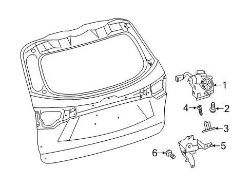 2019 Toyota Highlander Lift Gate Diagram 3 - Thumbnail