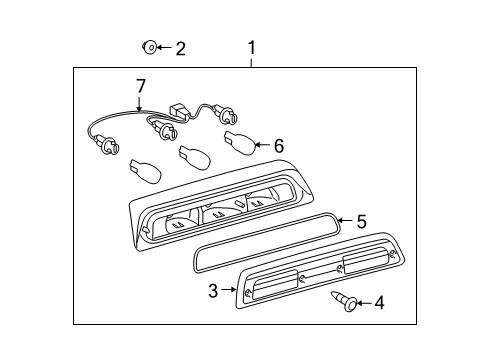 2008 Toyota Tundra High Mount Lamps Diagram