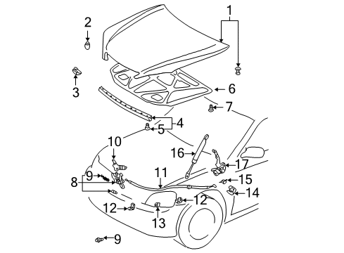 2004 Toyota Camry Bolt, Washer Based H Diagram for 90105-08031