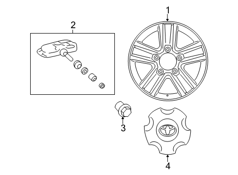 2013 Toyota Land Cruiser Wheels, Covers & Trim Diagram