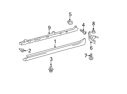 2007 Toyota Camry Exterior Trim - Pillars, Rocker & Floor Diagram 3 - Thumbnail