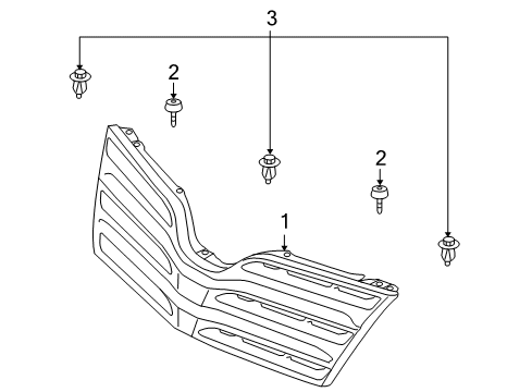 2010 Toyota Venza Grille & Components Diagram