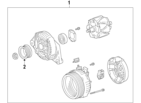 2019 Toyota Highlander Alternator Diagram 1 - Thumbnail