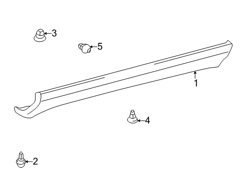 2001 Toyota Celica Side Mud Guard Diagram for 08156-20840