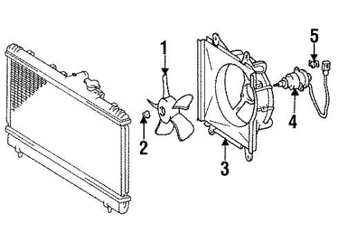 1997 Toyota Celica Cooling System, Radiator, Water Pump, Cooling Fan Diagram 2 - Thumbnail