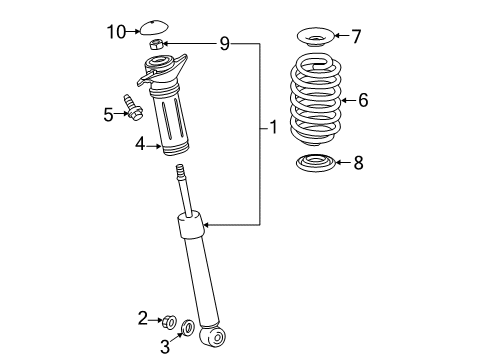 2019 Toyota Prius Shocks & Components - Rear Diagram 2 - Thumbnail