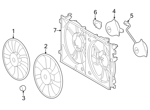 2023 Toyota Prius Cooling System, Radiator, Water Pump, Cooling Fan Diagram