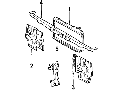 1987 Toyota Cressida Radiator & Components Diagram