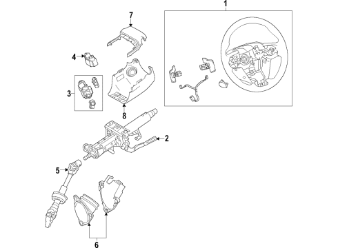 2021 Toyota Camry Wheel Assy, Steering Diagram for 45100-06R40-C0