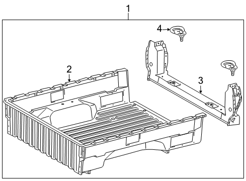 2013 Toyota Tacoma Pick Up Box - Floor Diagram 1 - Thumbnail