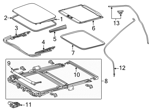 2013 Toyota Prius C Sunroof Diagram