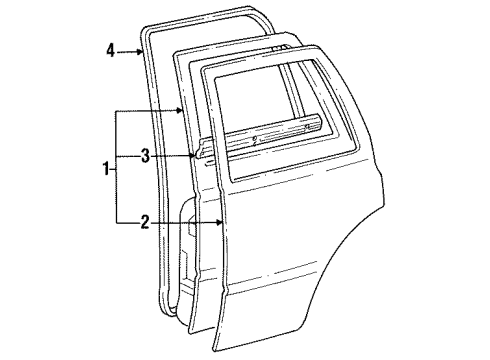 1993 Toyota 4Runner Rear Door, Body Diagram 2 - Thumbnail