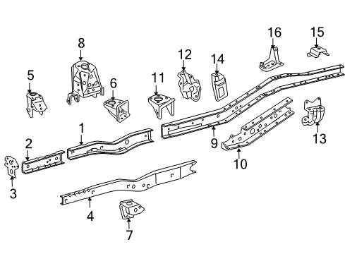 2010 Toyota Tacoma Frame & Components Diagram 1 - Thumbnail