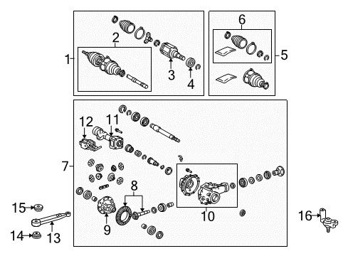 2018 Toyota 4Runner Support Assembly, Differ Diagram for 52380-60120